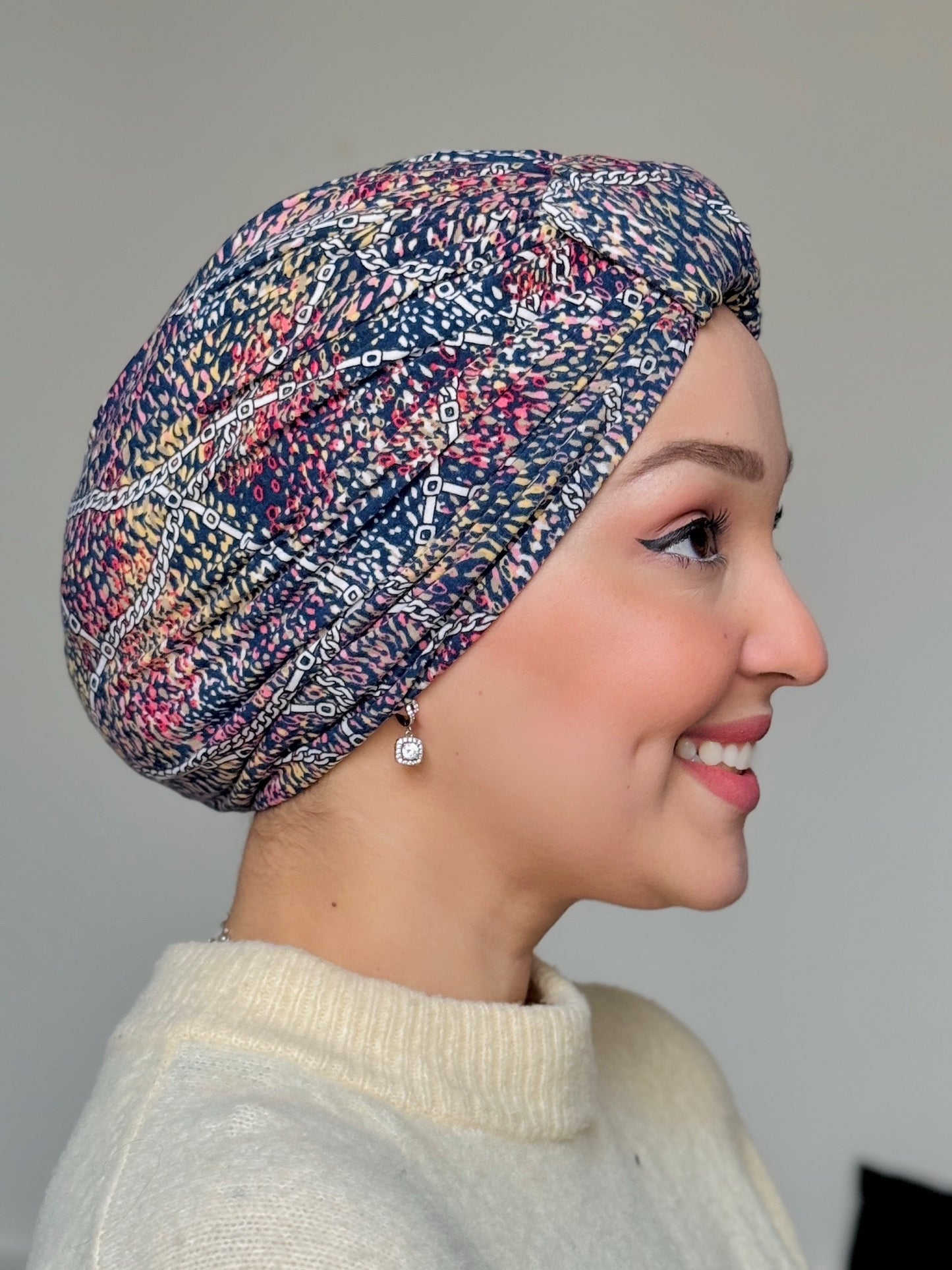 Turban Bleu Artistique