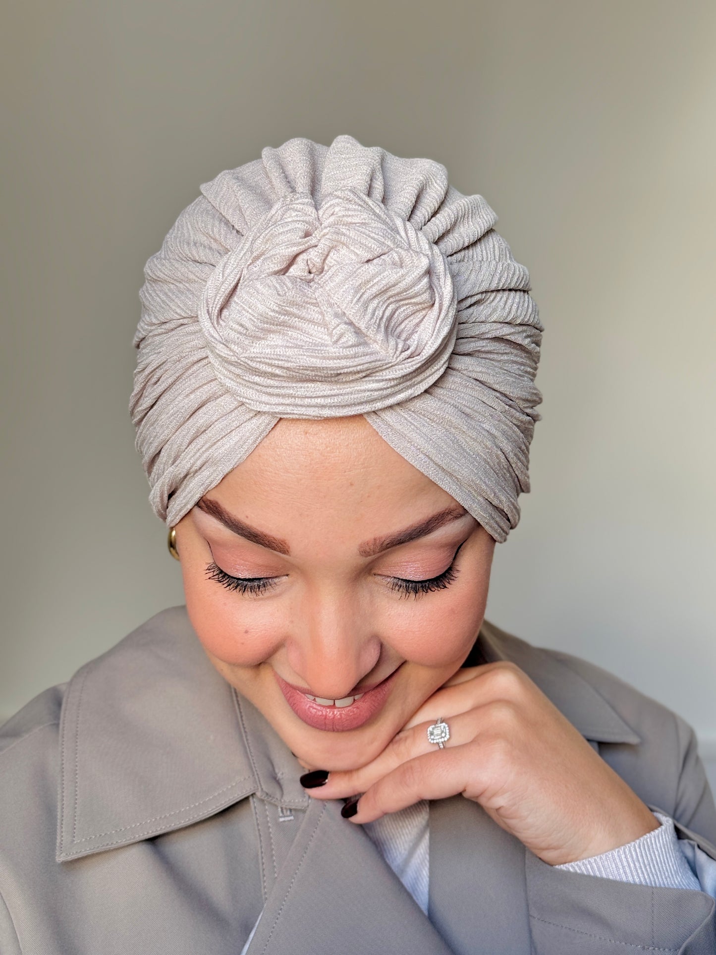 Classy Turban Gris clair