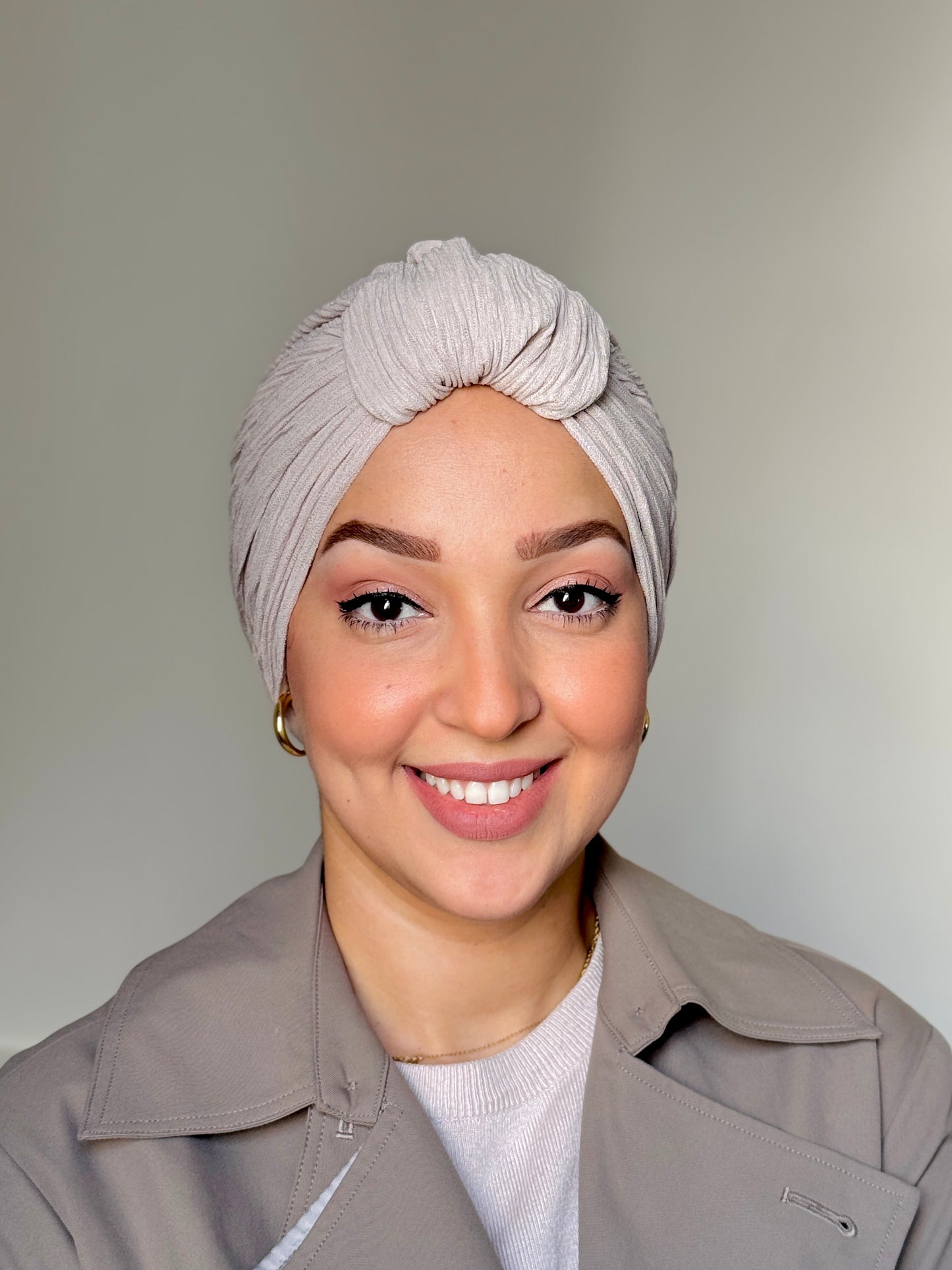 Classy Turban Gris clair
