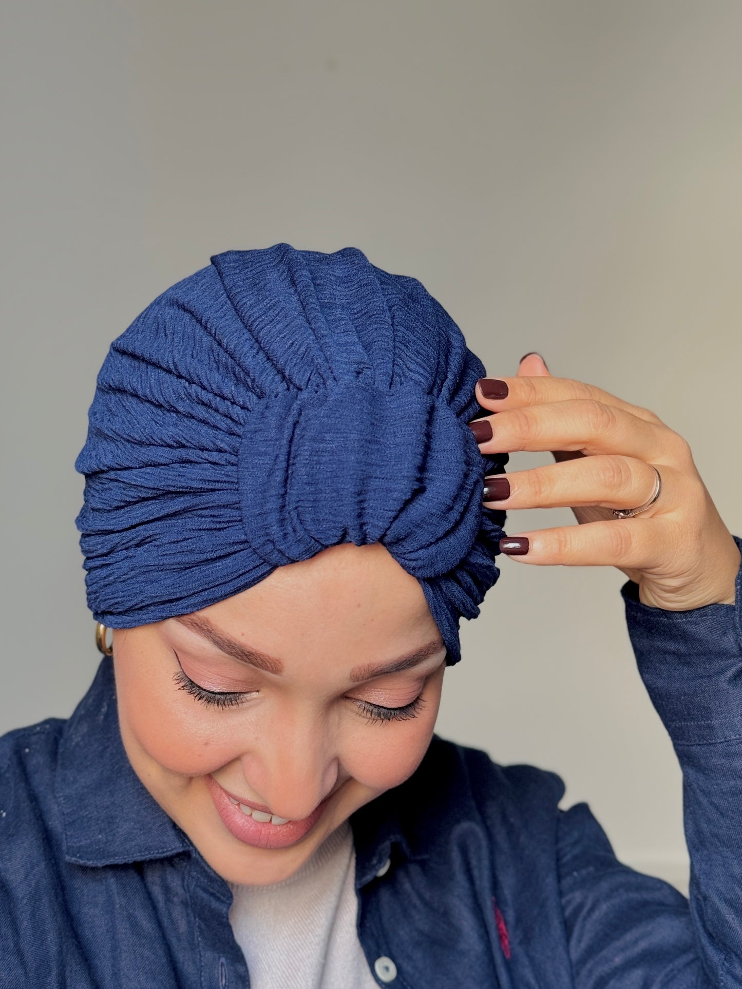 Classy Turban Bleu Marine