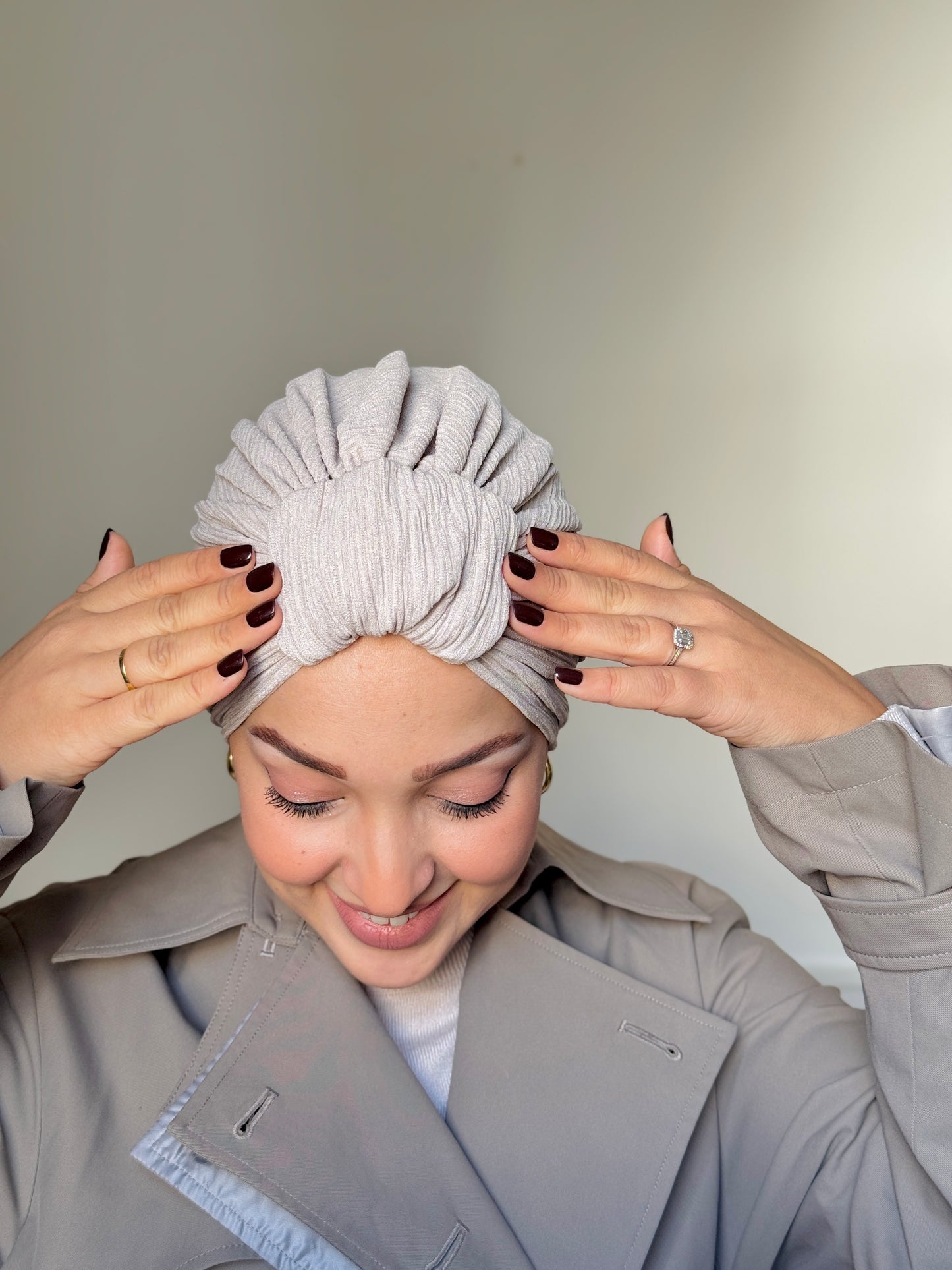 Classy Turban Gris clair