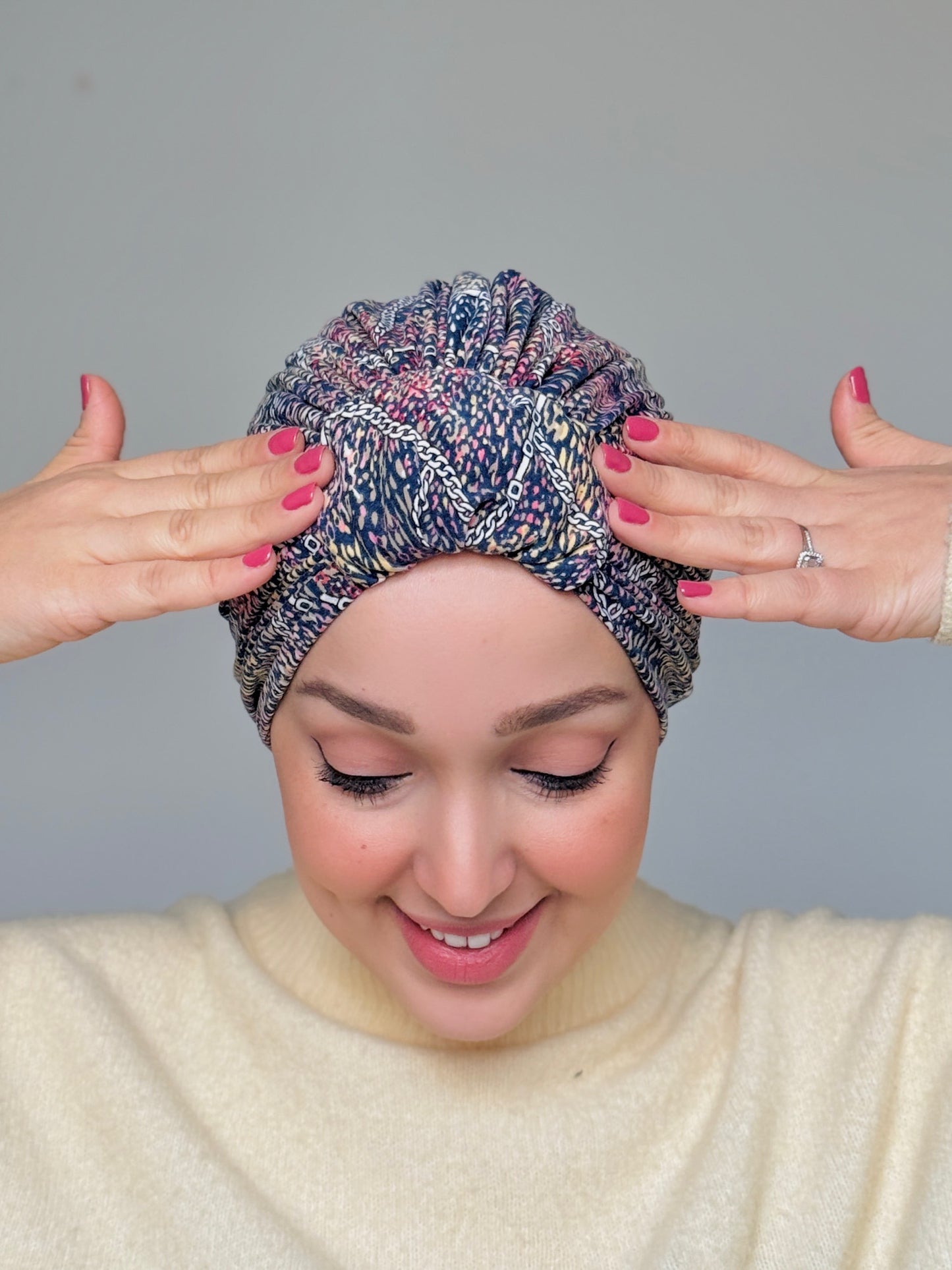 Turban Bleu Artistique