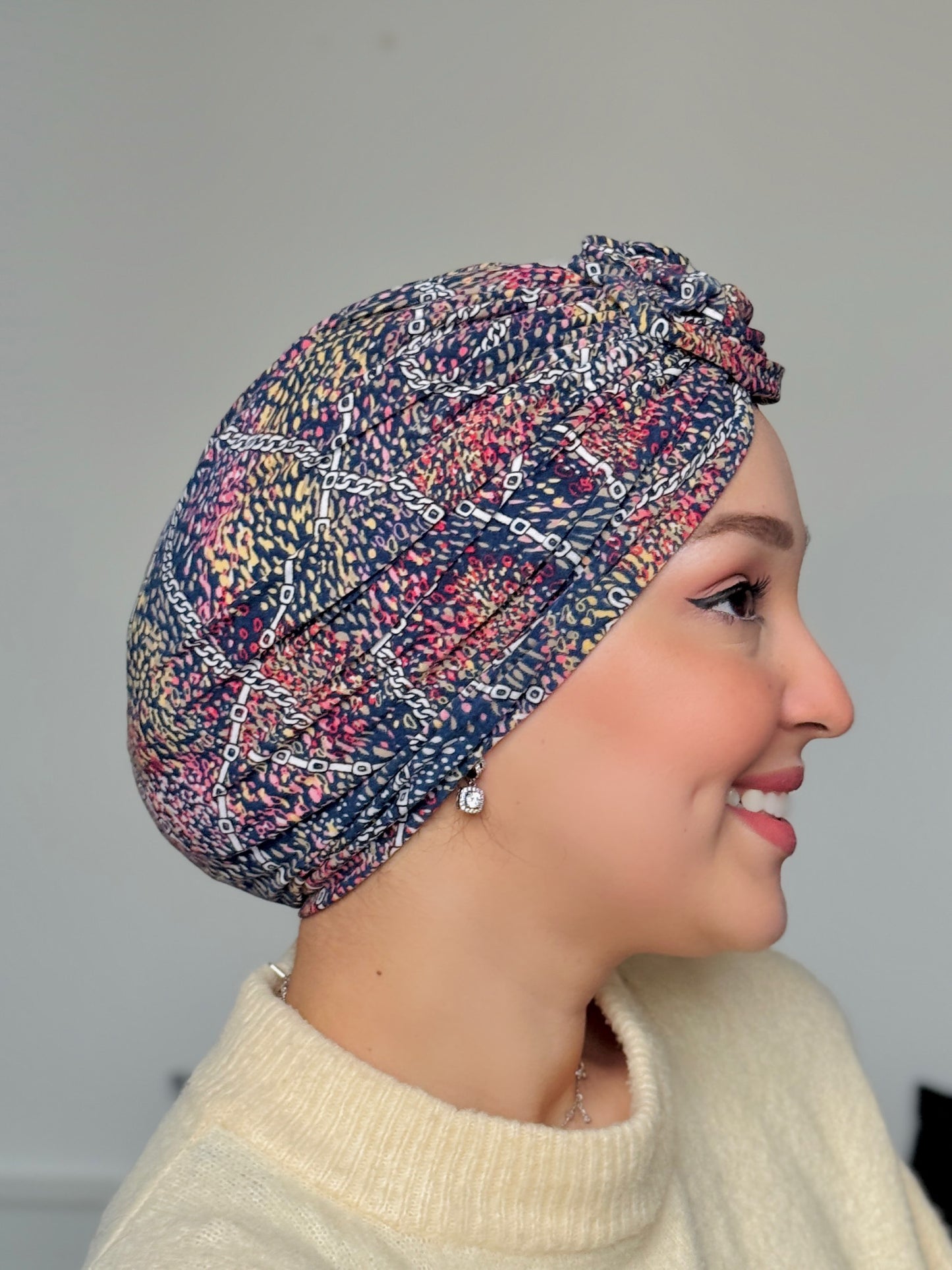 Turban Bleu Artistique