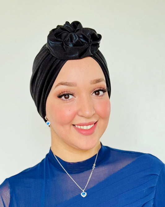 Glossy Turban - Noir