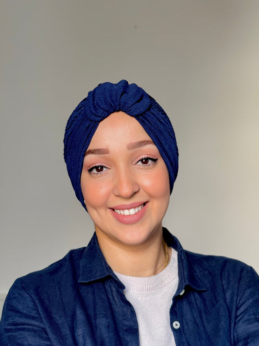 Classy Turban Bleu Marine