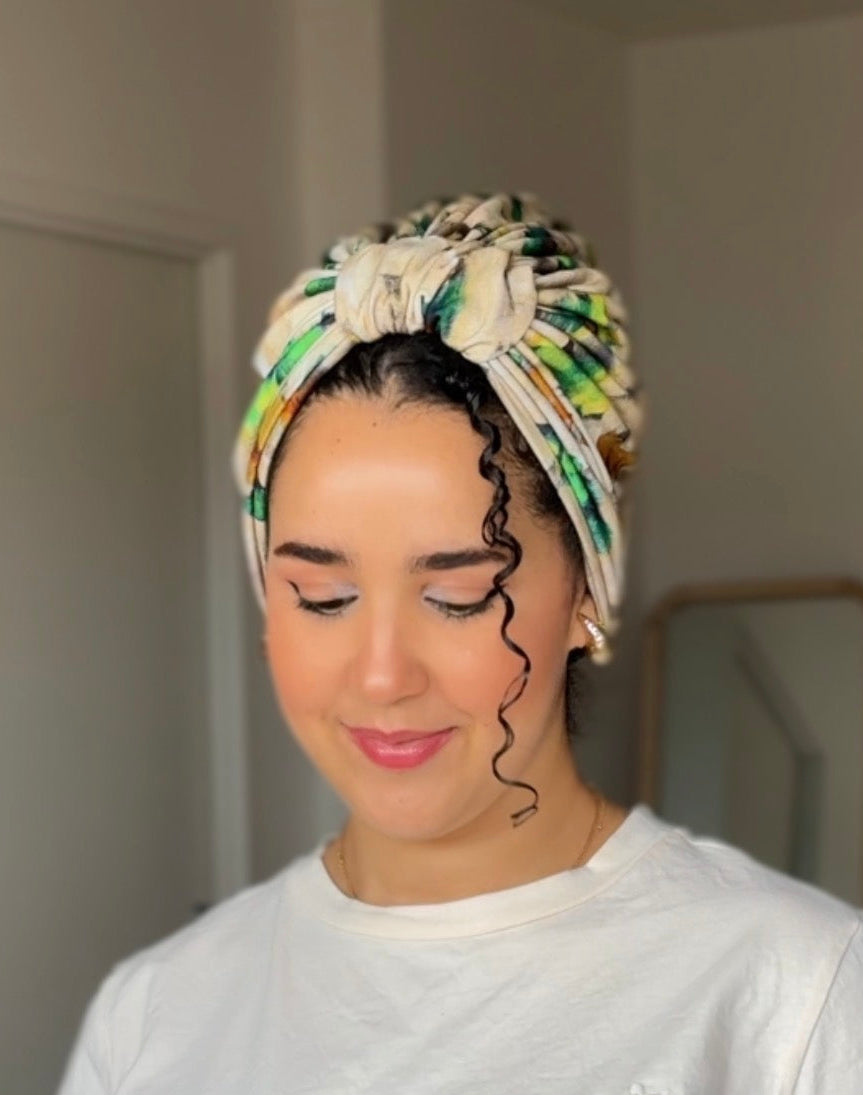 Turban- Emeraude Bloom