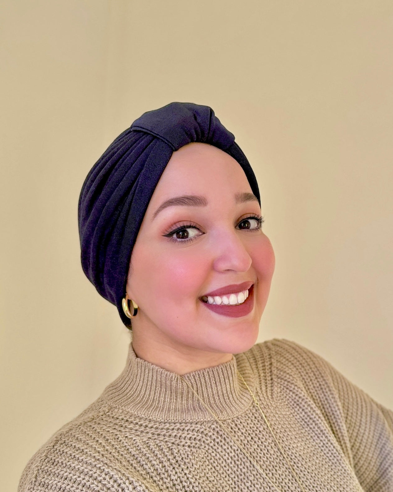 Classy Turban - bleu marine