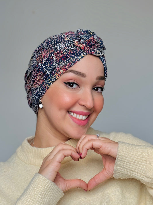 Turban Bleu Artistique