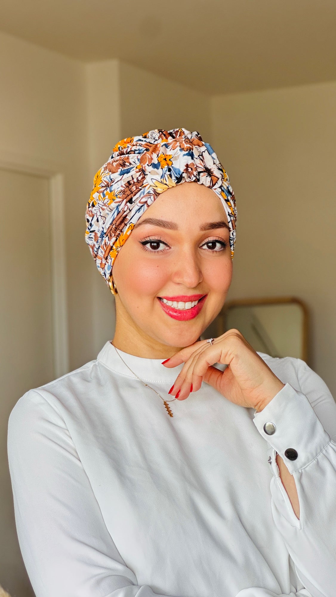 Turban - Ambre fleurie