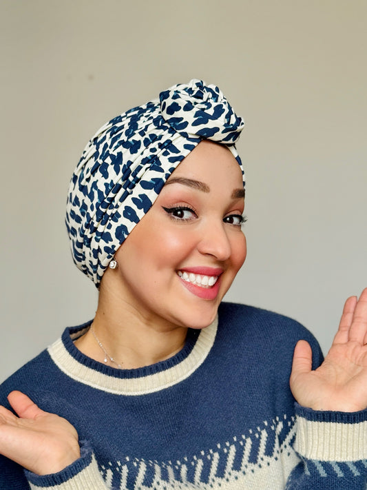Turban Blue Leopard