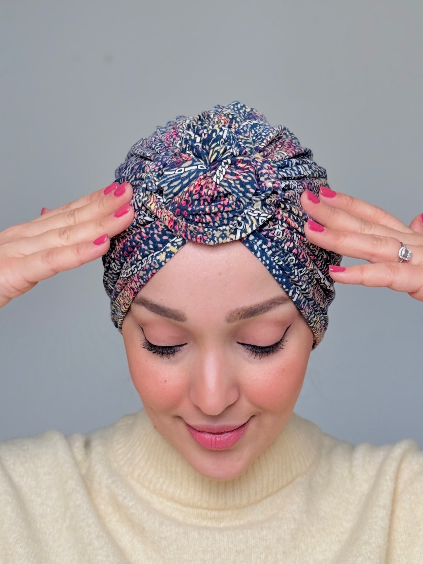 Turban Bleu Artistique