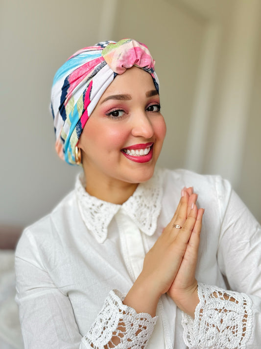 Turban multicouleur -Waves