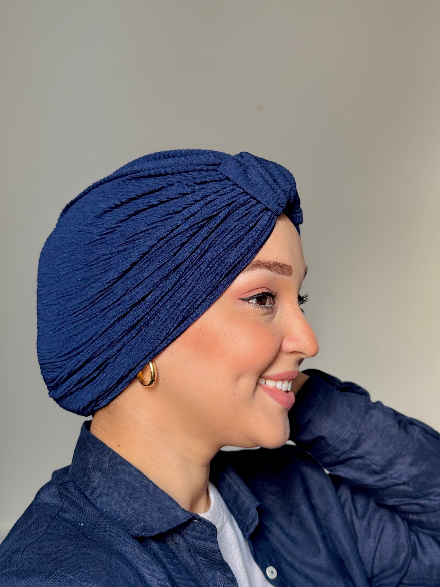 Classy Turban Bleu Marine